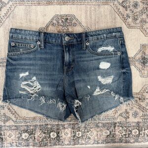 Lucky Brand Frayed Blue Denim Shorts